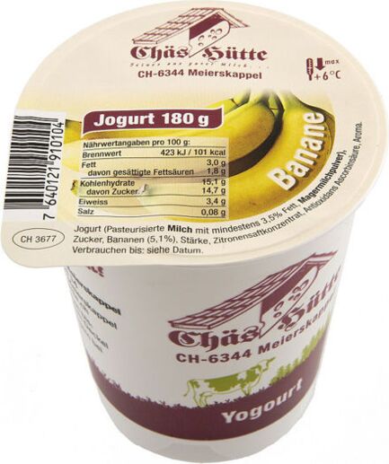Banane-Jogurt von der Chäs Hütte in Meierskappel
